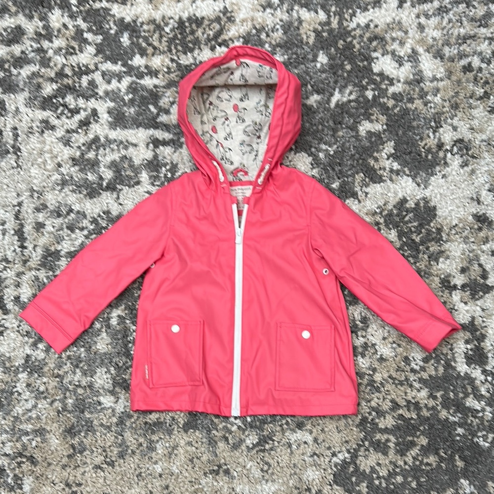Zara Girls Pink Hooded Rain Jacket